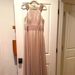 Champagne long formal dress